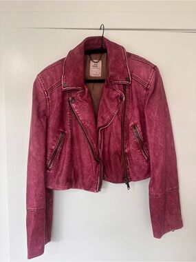 Free People Vegan Leather Jacket NWOT